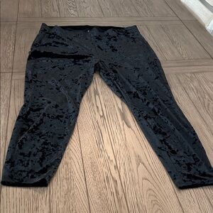 Torrid Black Crushed Velvet Leggings